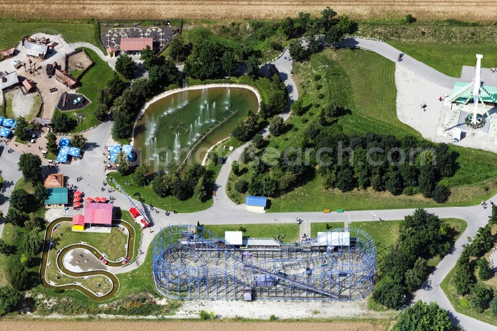 Bad Wörishofen from the bird's eye view: Leisure Centre - Amusement Park Allgaeu Skyline Park in Bad Woerishofen in the state Bavaria, Germany