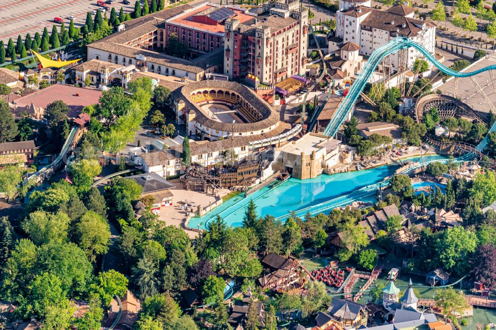 Rust from above - Leisure Centre - Amusement Park Europa-Park on street Europa-Park-Strasse in Rust in the state Baden-Wurttemberg, Germany
