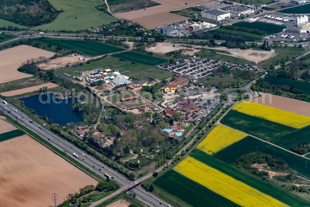 Aerial photograph Kintzheim - Leisure Centre - Amusement Park Freizeitpark Au Parc of Cigognes Mit Hotel and Kinderland in Kintzheim in Grand Est, France