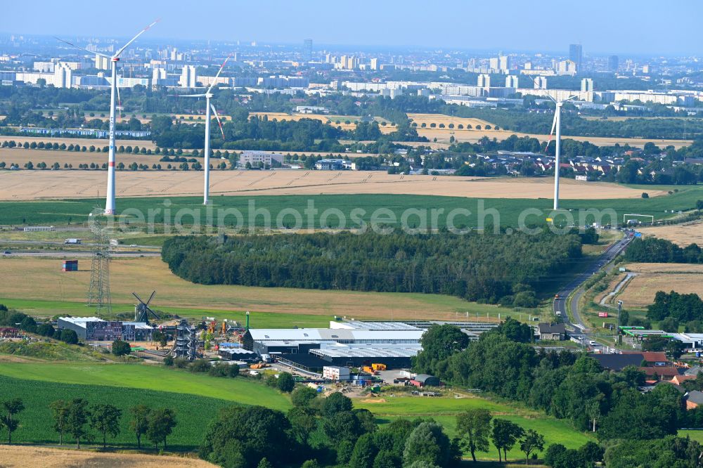 Aerial image Panketal - Garden center with amusement park Gartencenter aus Holland GmbH with outdoor playground, gastronomy and adventure park in Panketal in the state Brandenburg, Germany