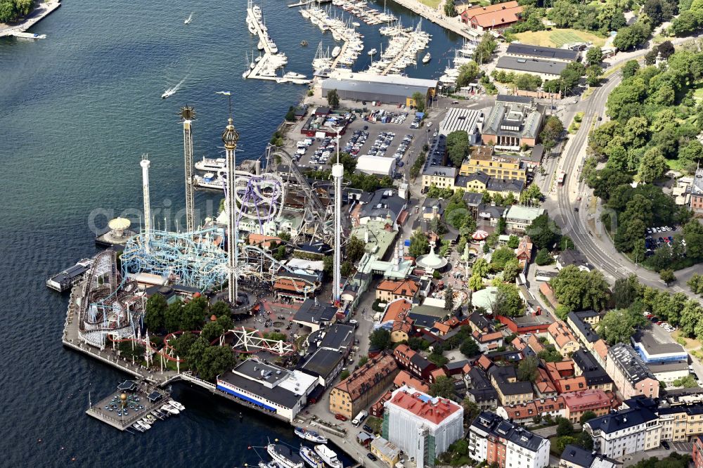 Stockholm from the bird's eye view: Leisure Centre - Amusement Park Groena Lund in Stockholm in Stockholms laen, Sweden