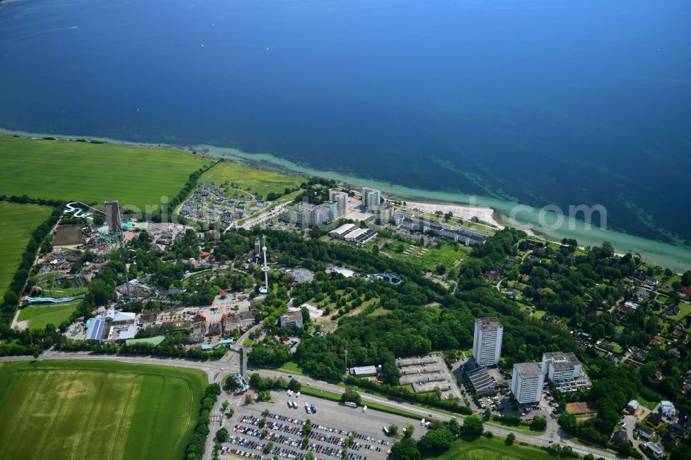 Aerial image Sierksdorf - Leisure Centre - Amusement Park HANSA-PARK Am Fahrenkrog in Sierksdorf in the state Schleswig-Holstein, Germany