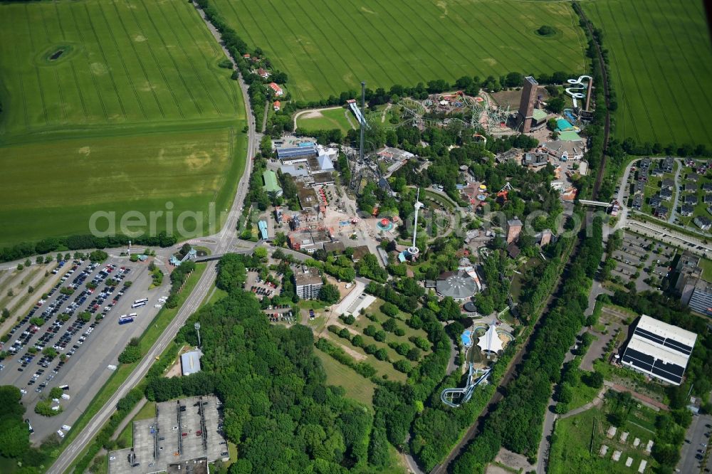 Sierksdorf from the bird's eye view: Leisure Centre - Amusement Park HANSA-PARK Am Fahrenkrog in Sierksdorf in the state Schleswig-Holstein, Germany
