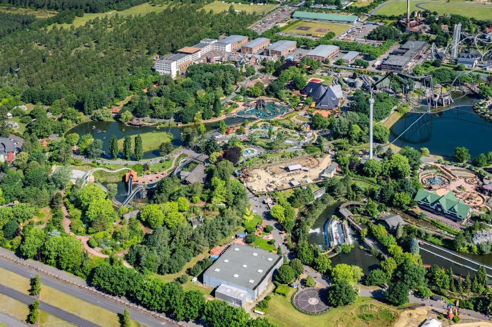 Aerial image Soltau - Leisure Centre - Amusement Park Heidepark Resort Soltau in Soltau in the state Lower Saxony, Germany