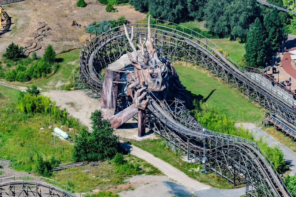 Soltau from above - Leisure Centre - Amusement Park Heidepark Resort Soltau in Soltau in the state Lower Saxony, Germany