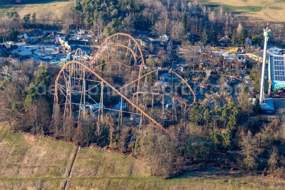 Aerial image Haßloch - Leisure Centre - Amusement Park Holiday Park GmbH on Holidayparkstrasse in Hassloch in the state Rhineland-Palatinate
