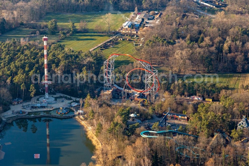Aerial photograph Haßloch - Leisure Centre - Amusement Park Holiday Park GmbH on Holidayparkstrasse in Hassloch in the state Rhineland-Palatinate