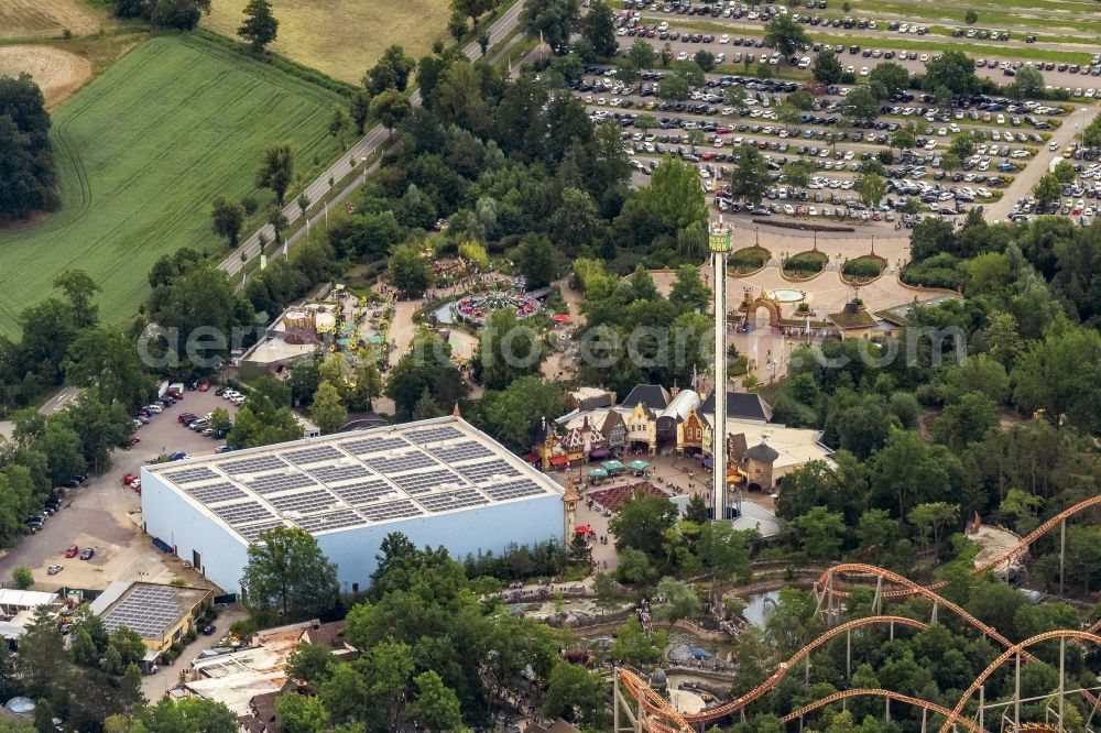 Aerial photograph Haßloch - Leisure Centre - Amusement Park Holiday Park in Hassloch in the state Rhineland-Palatinate, Germany