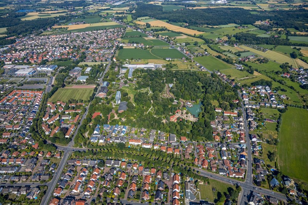 Aerial image Hamm - Leisure Centre - Amusement Park of Maximilianpark Hamm GmbH in Hamm in the state North Rhine-Westphalia, Germany