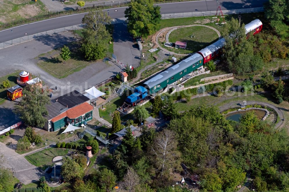 Aerial photograph Markkleeberg - Leisure Centre - Amusement Park Modellbaupark Auenhain in the district Siedlung Auenhain in Markkleeberg in the state Saxony, Germany