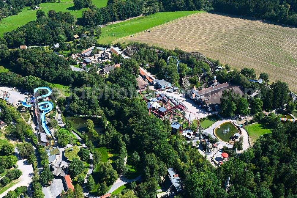 Aerial image Lengenfeld - Leisure Centre - Amusement Park on street Rodewischer Strasse in the district Plohn in Lengenfeld in the state Saxony, Germany
