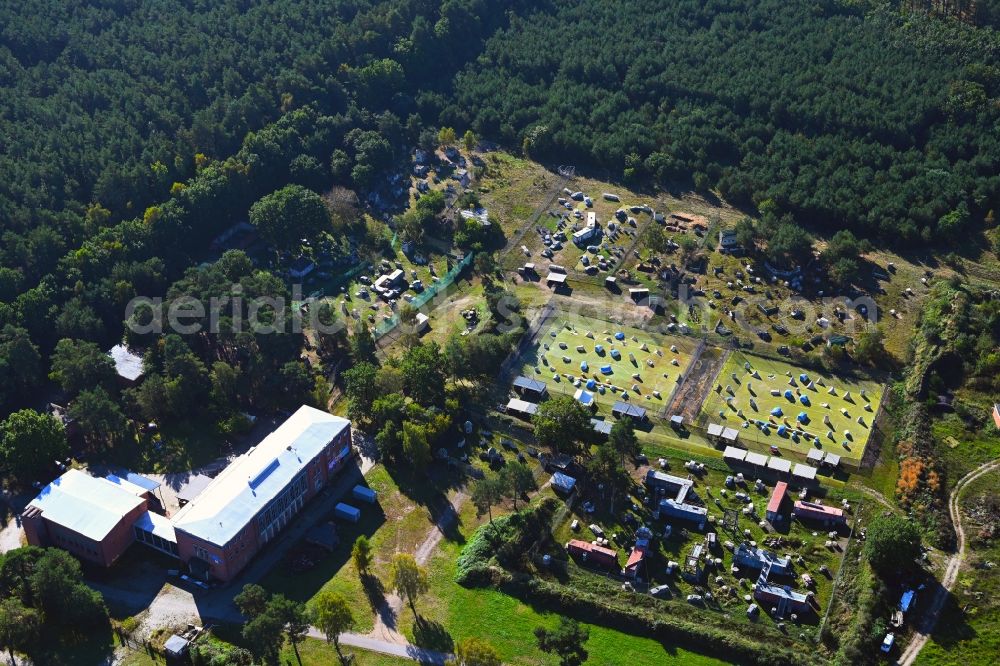 Aerial image Wöbbelin - Leisure Centre - Amusement Park Paint-Park in Woebbelin in the state Mecklenburg - Western Pomerania, Germany