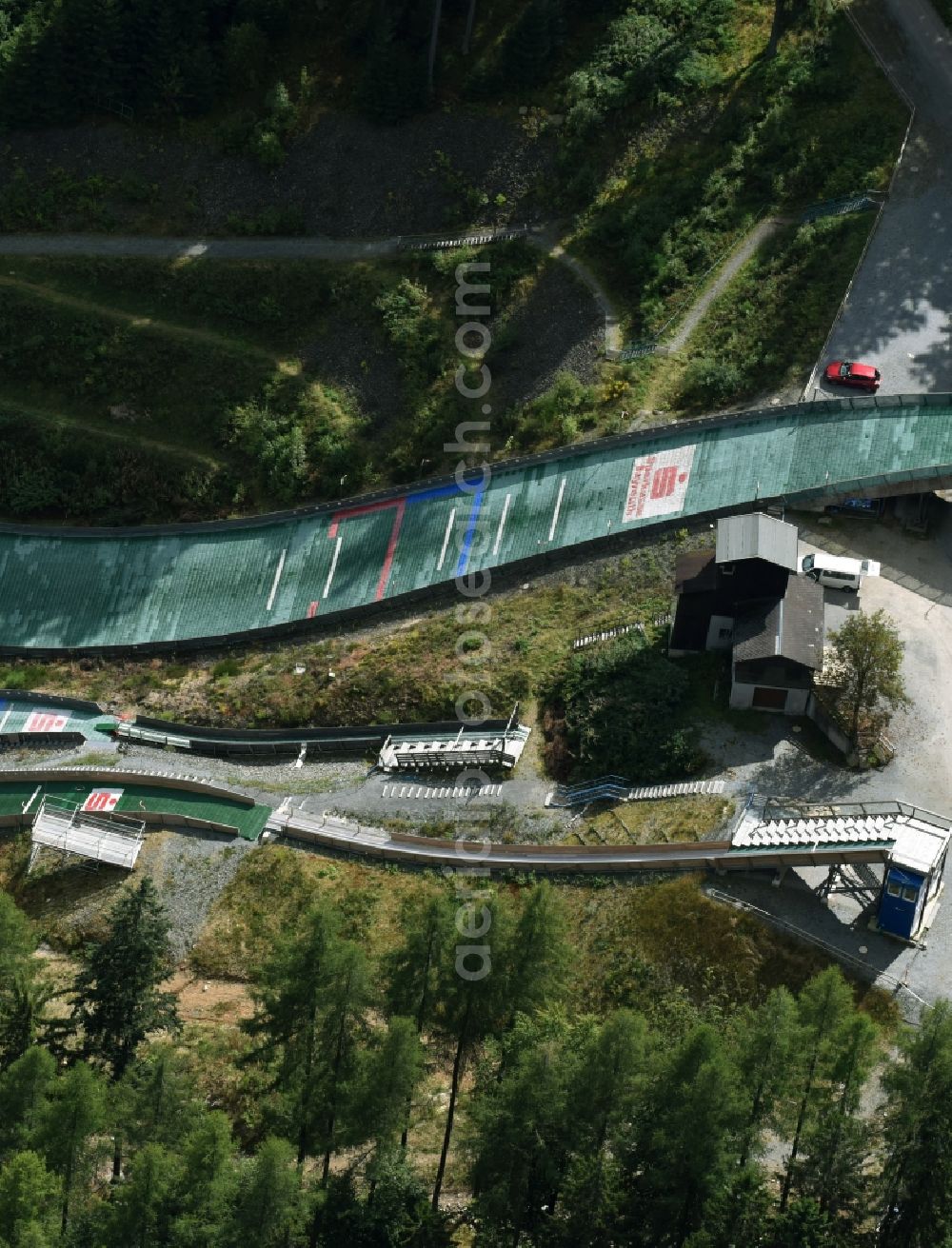 Bischofsgrün from the bird's eye view: Leisure Centre - Amusement Park of the ski jumping facility in Bischofsgruen in the state Bavaria