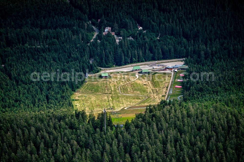 Aerial photograph Forbach - Sport- and Leisure Centre of toboggan run Mehliskopf in Forbach in the state Baden-Wurttemberg, Germany