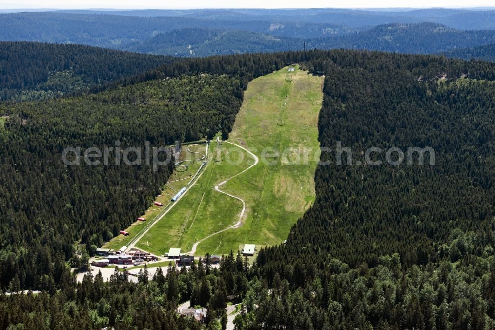 Forbach from the bird's eye view: Sport- and Leisure Centre of toboggan run Mehliskopf in Forbach in the state Baden-Wurttemberg, Germany