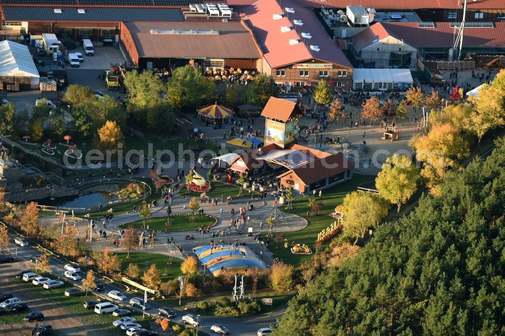 Aerial image Klaistow - Leisure Centre - Amusement Park Spargel- und Erlebnishof Klaistow Glindower Strasse in Klaistow in the state Brandenburg