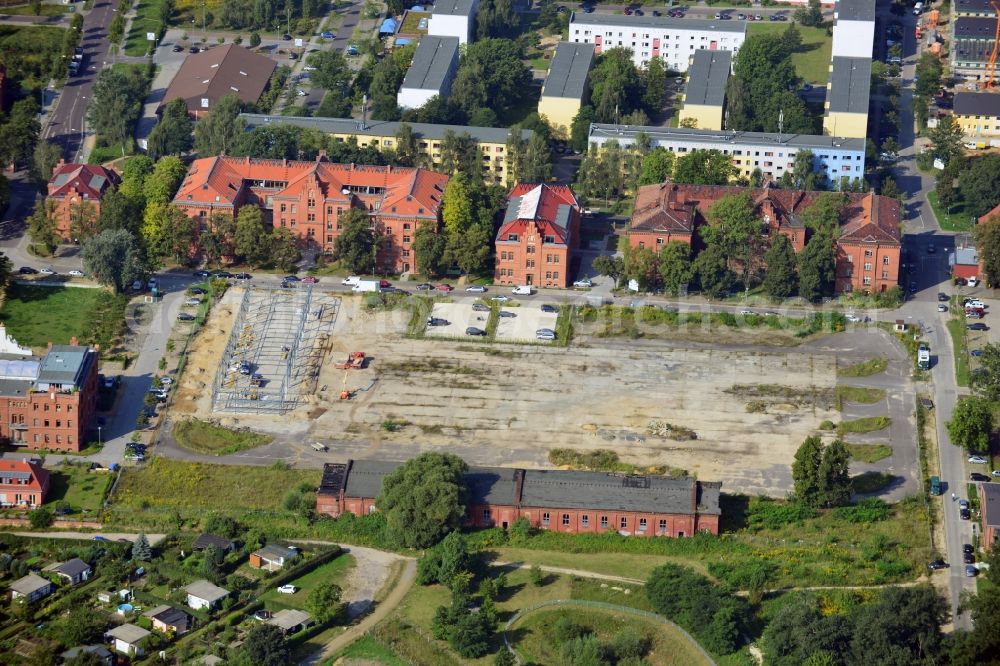 Aerial photograph Potsdam - View at the past parade ground of the former red barracks of the Russian Army in the district Nauen Vorstadt in Potsdam in the federal state of Brandenburg