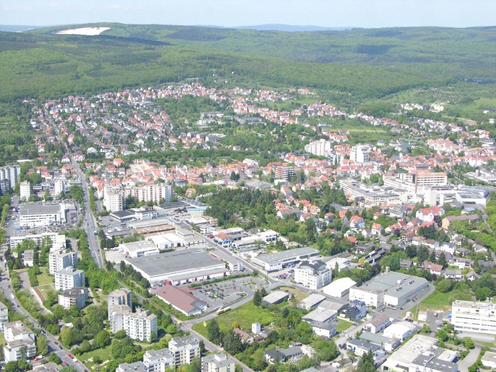 Friedrichsdorf from the bird's eye view: Cityview of Friedrichsdorf in the state Hesse, Germany