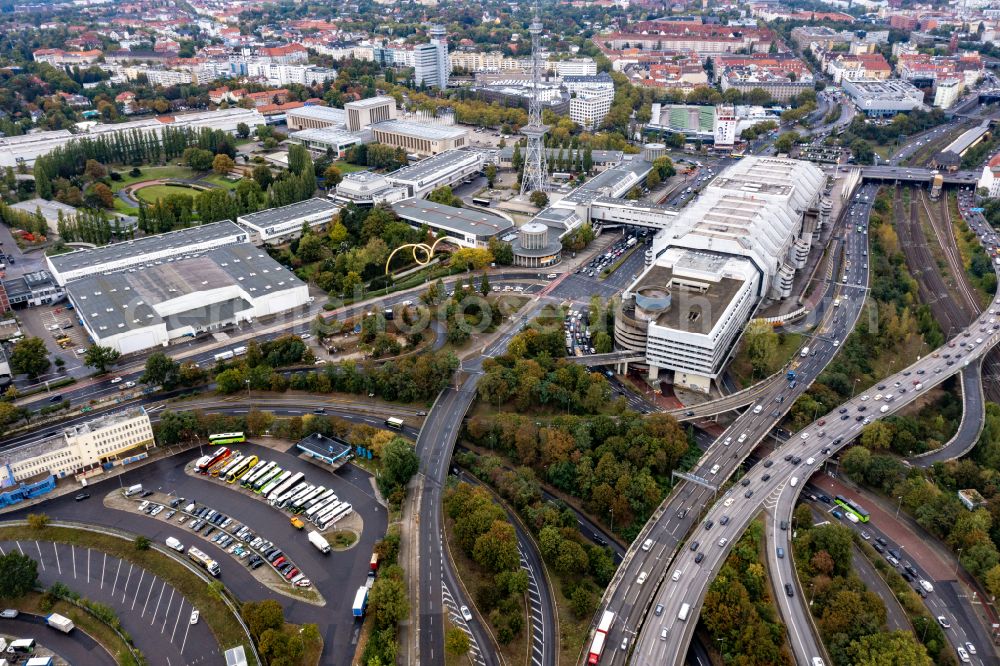 Aerial photograph Berlin - Radio tower and fairgrounds ICC congress center in the district of Charlottenburg in Berlin