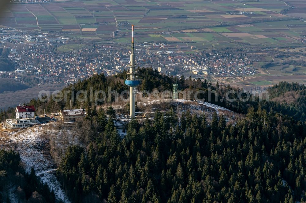 Aerial image Schallsingen - Funkturm and transmission system as basic network transmitter Sender Blauen in Schallsingen in the state Baden-Wurttemberg, Germany