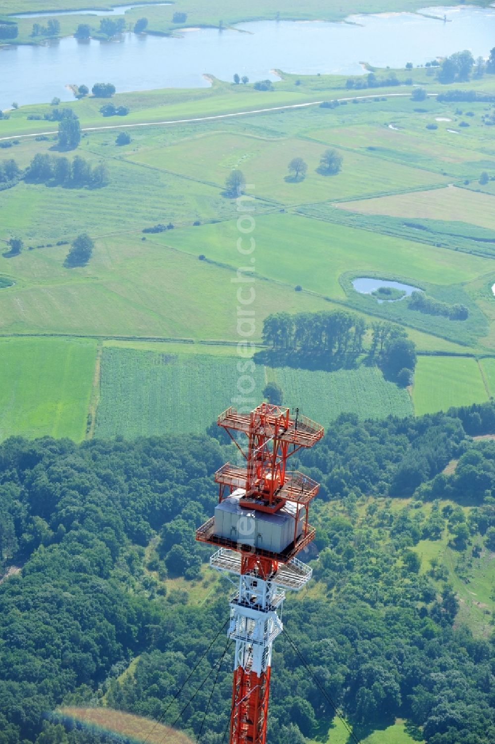 Dannenberg from the bird's eye view: The radio tower at Höhbeck Dannenberg in Lower Saxony