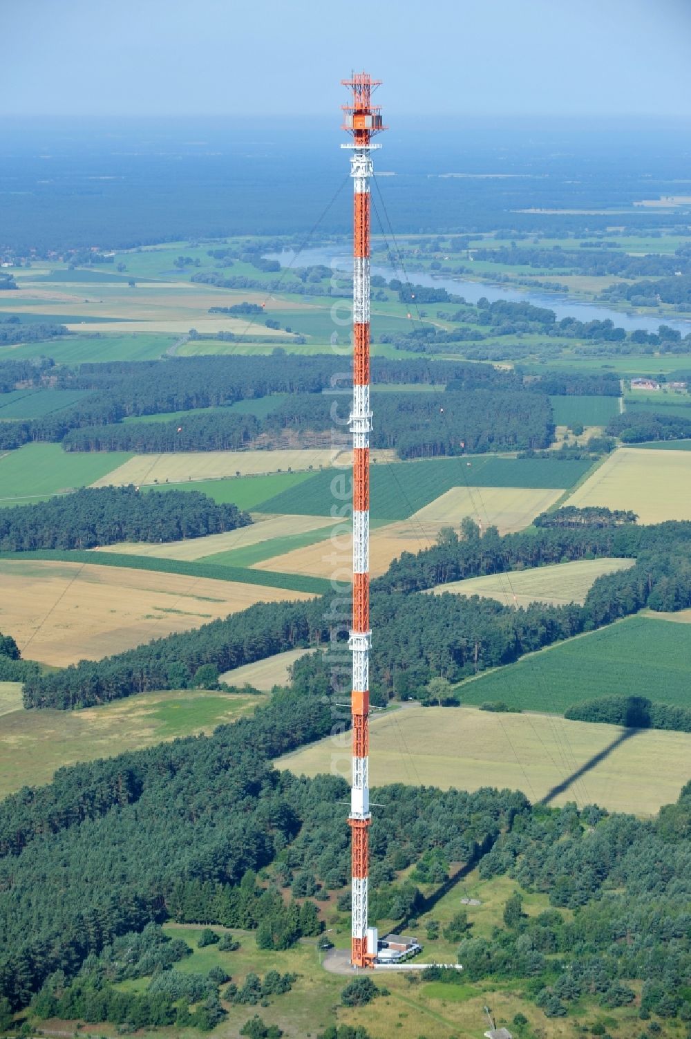 Aerial photograph Dannenberg - The radio tower at Höhbeck Dannenberg in Lower Saxony