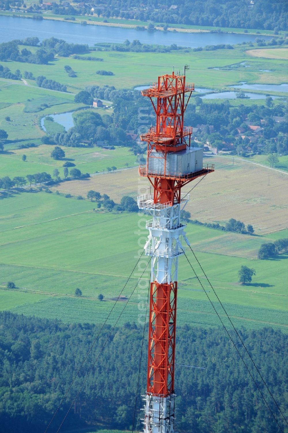 Dannenberg from the bird's eye view: The radio tower at Höhbeck Dannenberg in Lower Saxony
