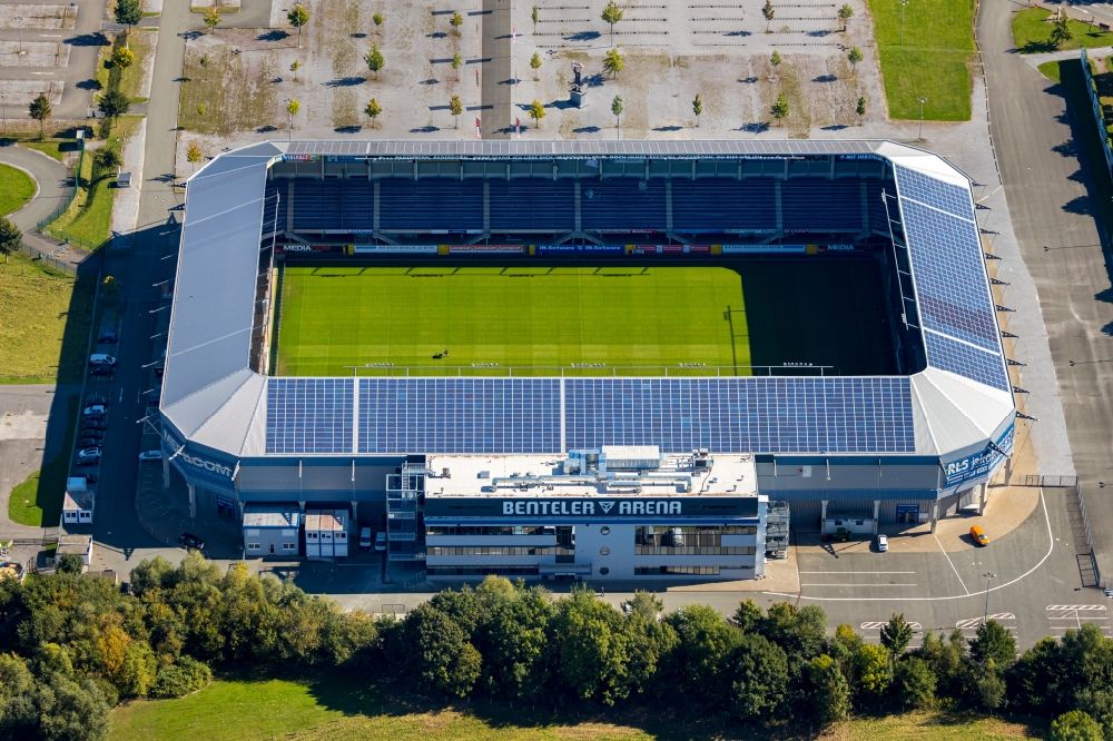 Aerial photograph Paderborn - Football Stadium Benteler Arena in Paderborn in North Rhine-Westphalia