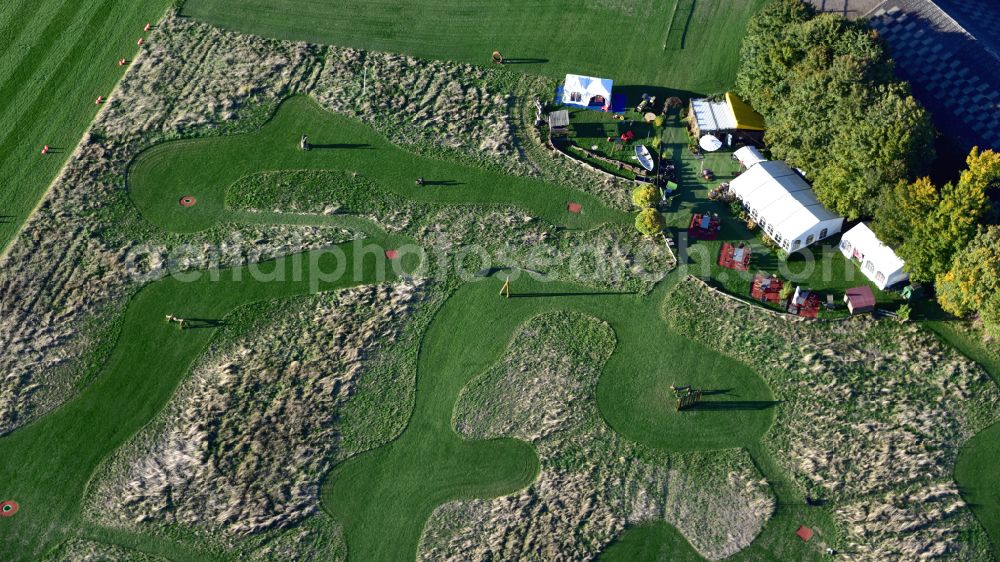 Aerial image Königswinter - Football golf course Heiderhof near Ungarten in the state North Rhine-Westphalia, Germany