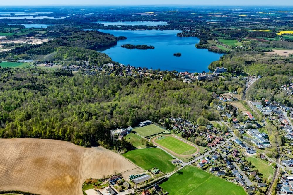 Aerial image Malente - Football stadium Uwe Seeler Fussball Park in the district Bad Malente-Gremsmuehlen in Malente in the state Schleswig-Holstein