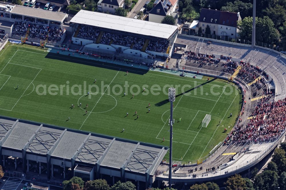 Aerial image München - Football stadium of the club TSV 1860 on Gruenwalder Strasse in the district Untergiesing-Harlaching in Munich in the state Bavaria