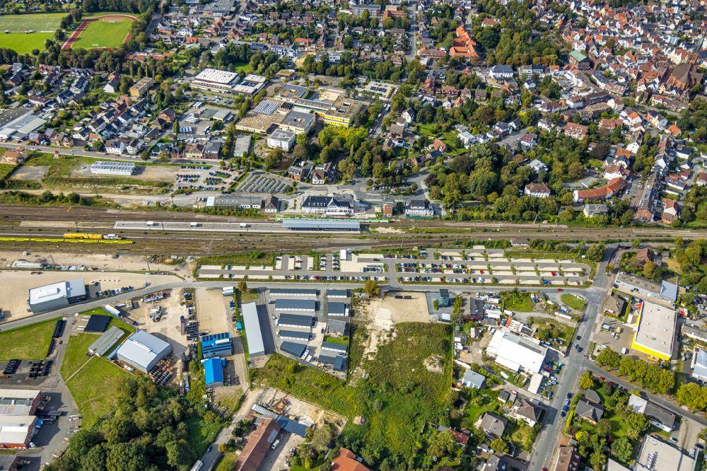 Aerial image Haltern am See - Garages - grounds for automobiles Garagenhof Haltern on street Zum Ikenkamp in Haltern am See at Ruhrgebiet in the state North Rhine-Westphalia, Germany
