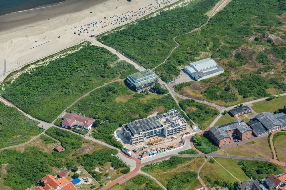 Aerial photograph Langeoog - Restaurant Duene 13 in Langeoog on island Langeoog in the state Lower Saxony, Germany