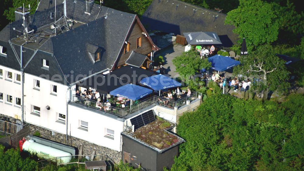 Aerial image Königswinter - Pub and restaurant on the Great Mount of Olives in the Siebengebirge in Ittenbach in the state North Rhine-Westphalia, Germany