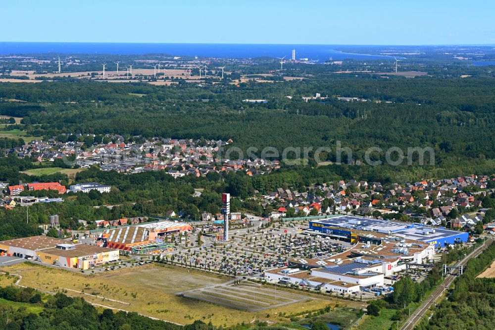 Aerial photograph Lübeck - Building of the store - furniture market in the district Daenischburg in Luebeck at the baltic sea coast in the state Schleswig-Holstein, Germany