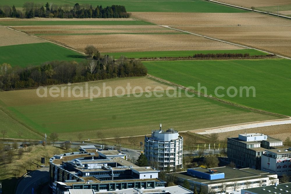 Aerial photograph Leinfelden-Echterdingen - Publishing house complex of the press and media house bit-Verlag on Fasanenweg in Leinfelden-Echterdingen in the state Baden-Wuerttemberg, Germany