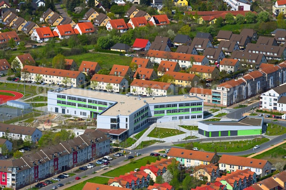 Aerial photograph Hönow - Building city destrict center between of Schulstrasse and of Marderstrasse in Hoenow in the state Brandenburg, Germany