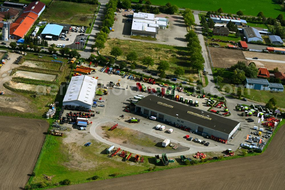 Aerial photograph Demmin - Vehicle trade building of specialist dealer in Demmin in the state Mecklenburg - Western Pomerania, Germany