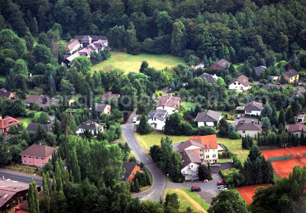 Aerial photograph Hann. Münden - Building the retirement home Haus Hainbuchenbrunnen in Hann. Muenden in the state Lower Saxony, Germany