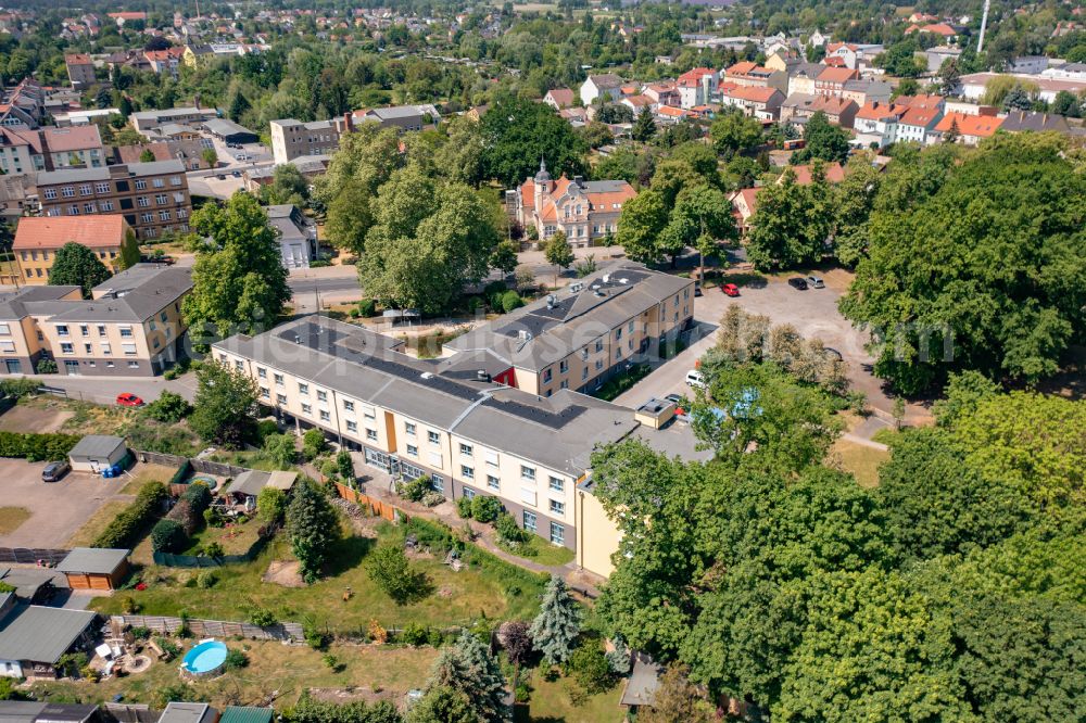 Luckenwalde from the bird's eye view: Building the retirement home St. Katharina in Luckenwalde in the state Brandenburg, Germany