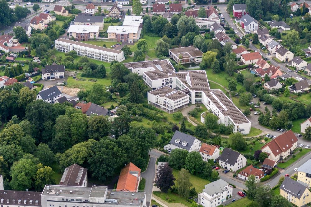 Lemgo from above - Building the retirement home of St. Loyen Zentrum on Leopoldstrasse in Lemgo in the state North Rhine-Westphalia, Germany