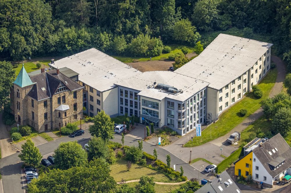 Witten from above - Building the retirement home Lutherhaus on Ulmenstrasse in the district Bommern in Witten in the state North Rhine-Westphalia, Germany