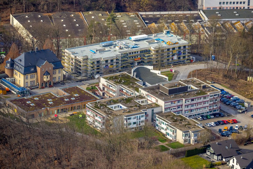 Fröndenberg/Ruhr from above - Buildings of the retirement home - retirement Schmallenbach-Haus in Froendenberg/Ruhr in the state North Rhine-Westphalia, Germany