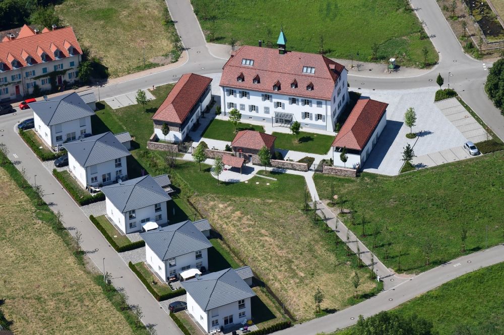 Aerial image Hausen im Wiesental - Buildings and parks at the mansion and manor house in Hausen im Wiesental in the state Baden-Wurttemberg, Germany