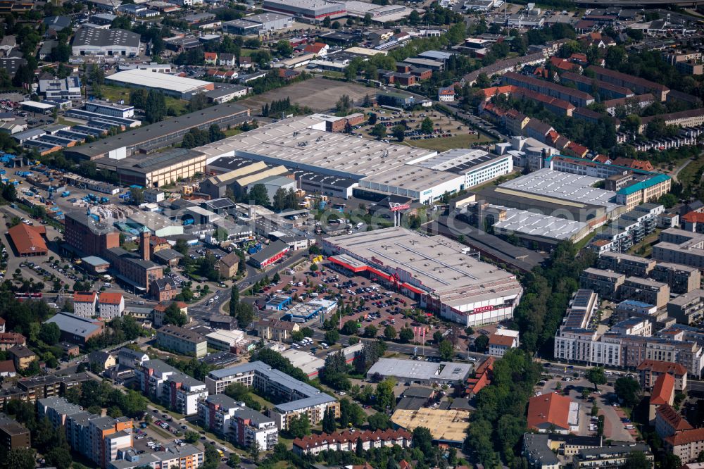 Aerial image Braunschweig - Building of the construction market BAUHAUS Braunschweig on Hildesheimer Strasse in Brunswick in the state Lower Saxony, Germany