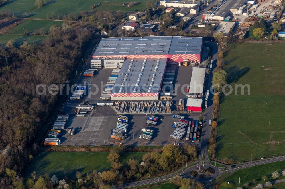Bornheim from the bird's eye view: Building of the construction market HORNBACH Bornheim in the district Industriegebiet Bornheim in Bornheim in the state Rhineland-Palatinate, Germany