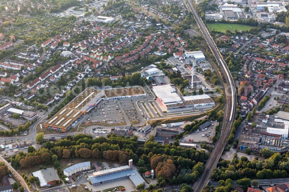 Aerial image Lüneburg - Building of the construction market HORNBACH Lueneburg in Lueneburg in the state Lower Saxony, Germany