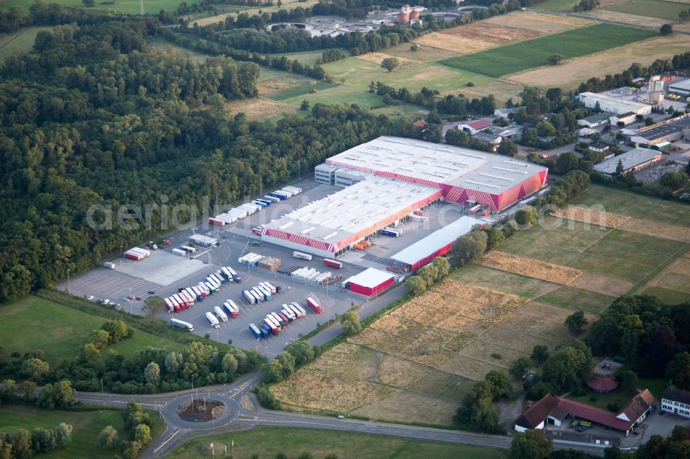 Aerial image Bornheim - Building of the construction market of Hornbach Zentrale in the district Industriegebiet Bornheim in Bornheim in the state Rhineland-Palatinate