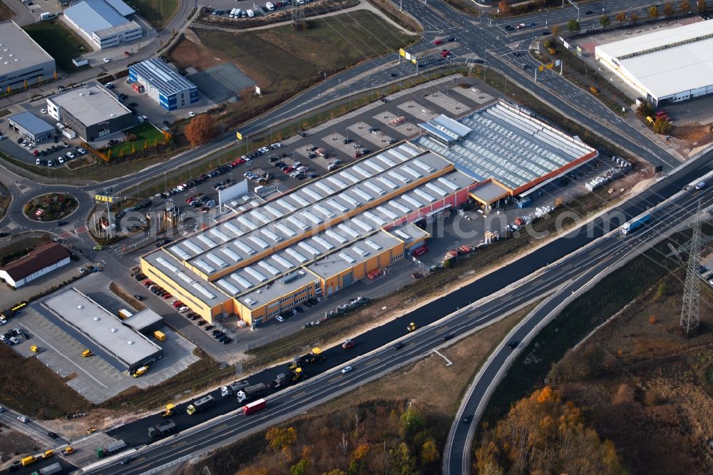 Aerial photograph Forchheim - Building of the construction market OBI Markt in Forchheim in the state Bavaria, Germany