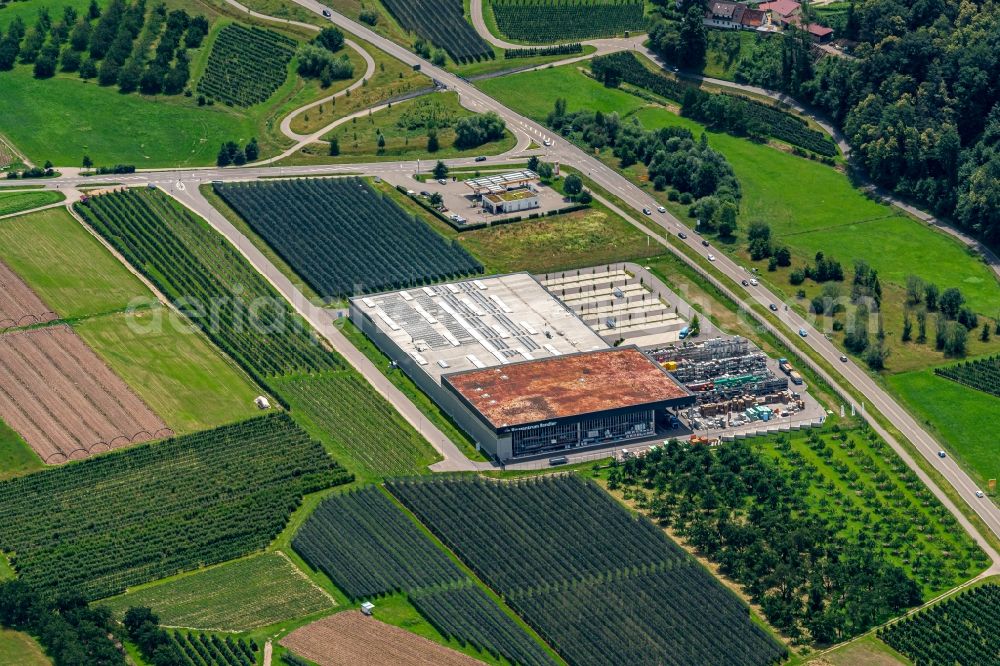 Aerial image Oberkirch - Building of the construction market Rendler Bauzentrum GmbH in Oberkirch in the state Baden-Wuerttemberg, Germany